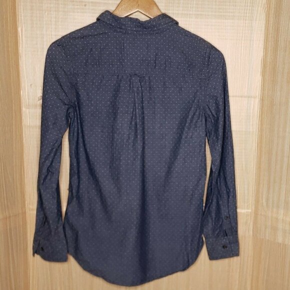 Jachs Girlfriend Womens Blue Dotted 3/4 Button Tunic XS - Picture 2 of 6